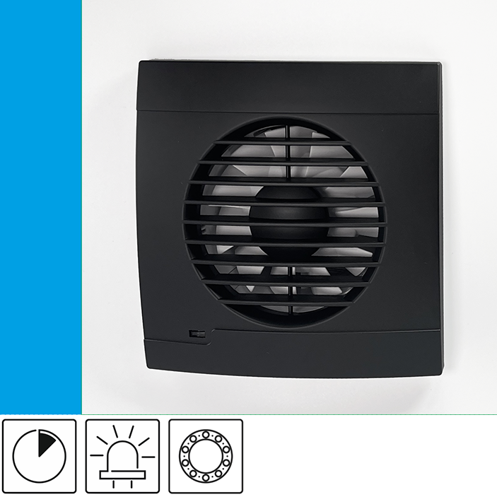 Bathroom fan Vulkan RK100T Onyx