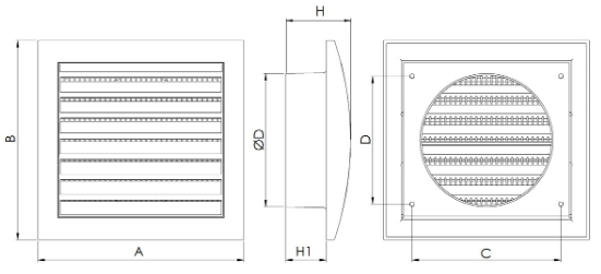 Krata wentylacyjna ND15R