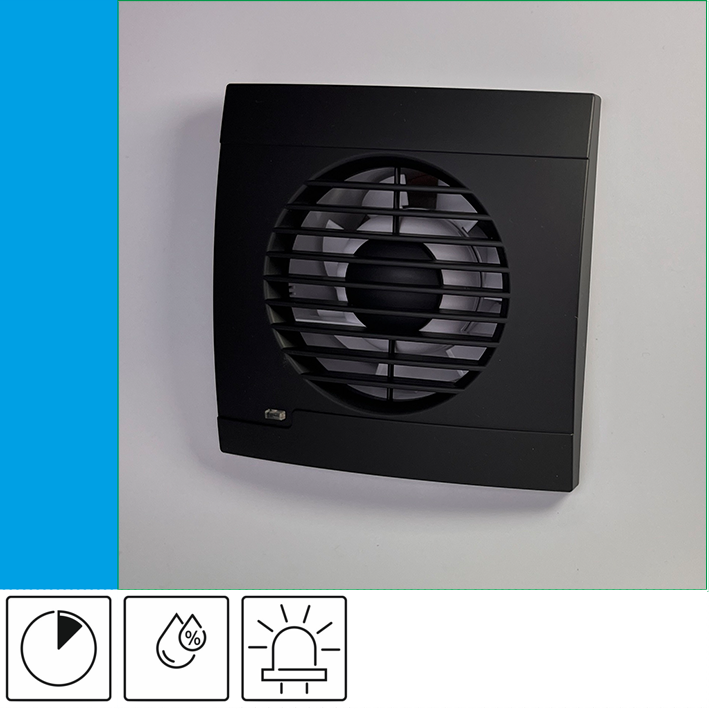 Wentylator łazienkowy Aero RS100HT Onyks