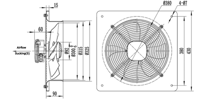 Industrial fan VB 300B2E