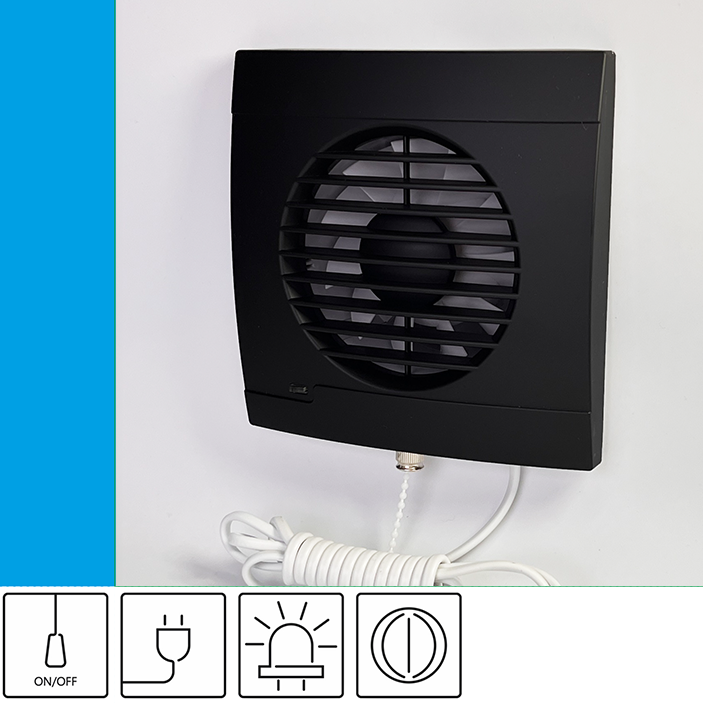 Wentylator łazienkowy Vulkan RS100+ Onyx