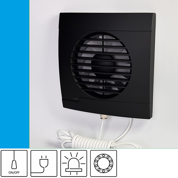 Vulkan RK100+ Onyx ECO bathroom fan - Venthouse