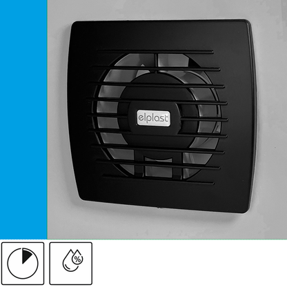 Bathroom fan Eol 100HT Onyx