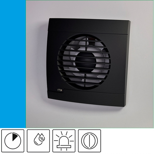 Bathroom fan Aero RS100HT+ Onyx