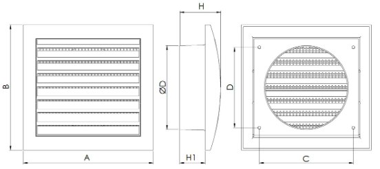 Krata wentylacyjna ND12RA