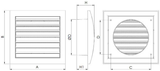 Krata wentylacyjna ND10RA
