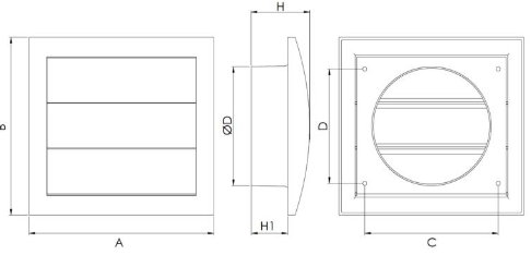 Ventilation grille ND15Z